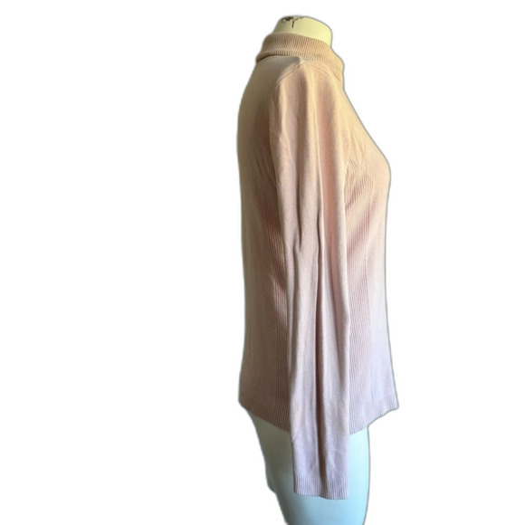 Motive Light Pink Turtleneck Sweater Lightweight Soft Large L - Picture 4 of 8